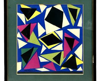 Signed Henri Matisse Geometric Abstract Lithograph