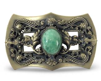 Captivating Art Nouveau Gemstone Brooch