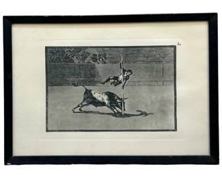 Antique Francisco Goya “La Tauromaquia" Etching