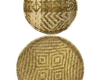 2pc Hand Woven Hopi Sifter Baskets