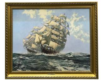 Vintage Montague Dawson “Ariel & Taeping" Giclee