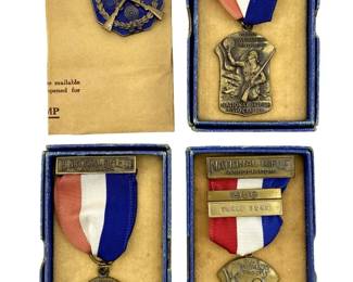 4pc 1950’s U.S National Rifle Association Medals