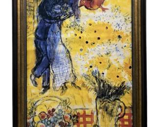 Marc Chagall “Lovers & Daisies" Lithograph