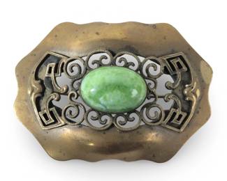 Classic Art Deco Gemstone Brooch