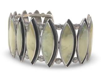 Magnificent Mid-Century Silver Cuff Bracelet