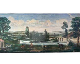 Attrib Paul Huet 18th C. Rare Oil On Canvas