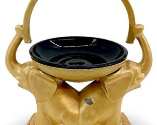 Vintage Double Elephant Incense Burner