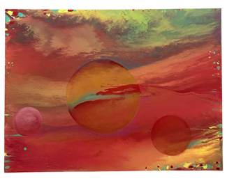 Domingo Domingo Vibrant Acrylic Pour on Canvas