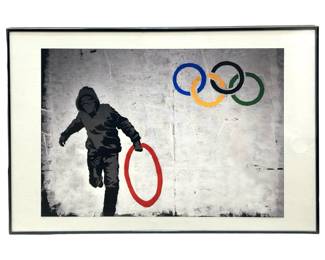 Banksy “Olympic Ring Thief" Serigraph