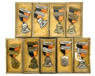 10pc V.H. Blackinton Gun Club Association Medals