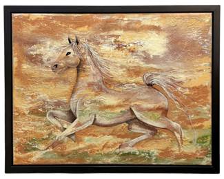 Domingo Domingo Abstract Horse Acrylic on Canvas