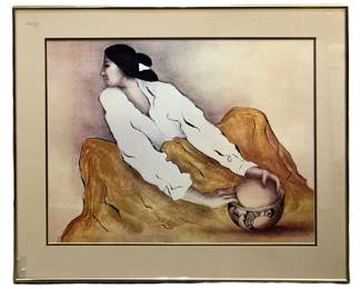 Vintage R.C. Gorman Native American Print