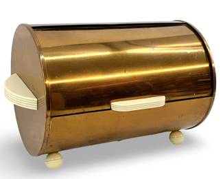 Vintage Chase Brass & Copper Bread Box