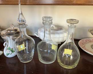 Decanters w/ ground glass stoppers