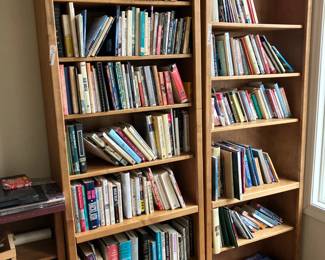 Beautiful 7' tall shelves with crown molding and adjustable shelves