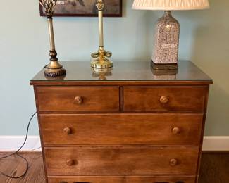 Antique solid cherry 3-drawer chest