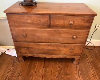 Antique solid cherry 3-drawer chest