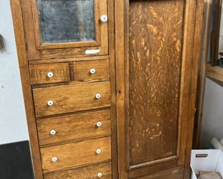 Antique oak chifforobe