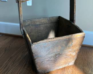 Antique oriental wooden bucket
