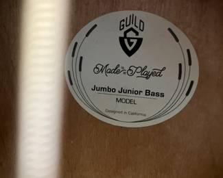 Label inside Guild Jumbo Junior bass