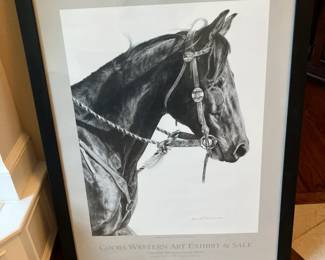 Framed Goode Western Art Exhibit poster
