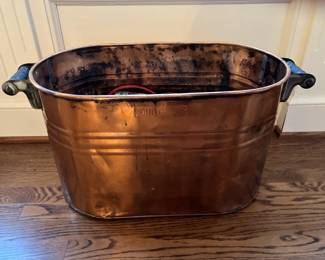 Antique copper boiler