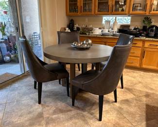 For sale: RH Italian leather Chairs *Table is not for sale