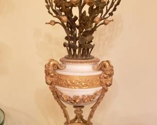 Pair French 19th. C. Marble and Gilt-Bronze Candelabrum