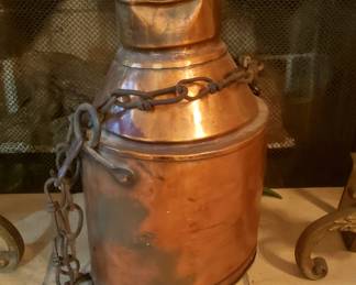 Large Antique Copper Milk Pail