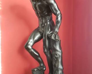Late-19th. C. Italian Bronze of a Dancing Faun, copy of an Ancient Roman Marble