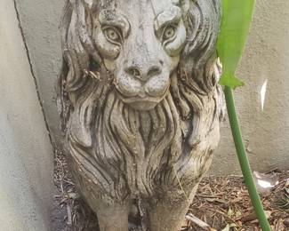 Pair of Vintage "Stone" Guard Lions