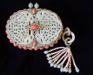 Celadon Jade Clutch Bag by Iradj Moini