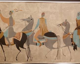 "Camelot" Mid-Century Litho