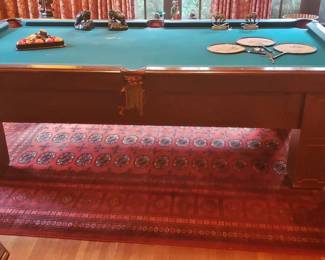 1970's Pool Table on a Bokhura Rug