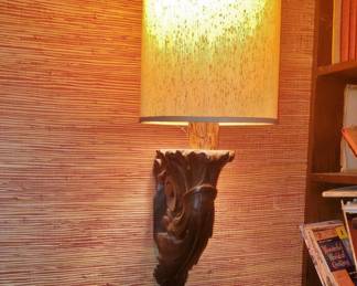 Carved Wood Sconce