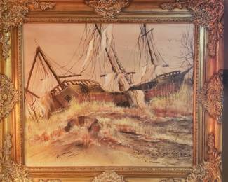 "Shipwreck" Orig. Oil by Stallings