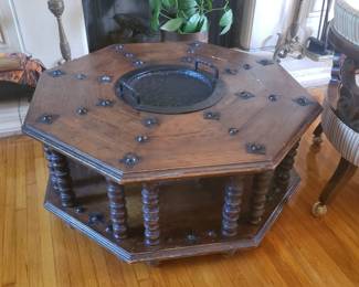 Cool 1970s Octagonal Oak Coffee Table