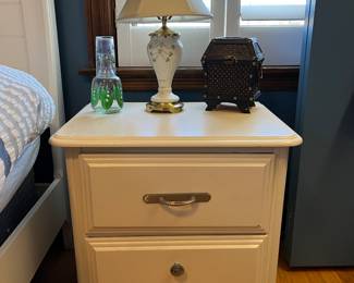 Painted white nightstand