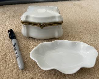 Limoges trinket box and dish