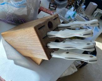 Cutco knives and block