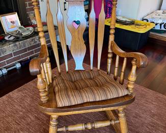 Wood rocking chair