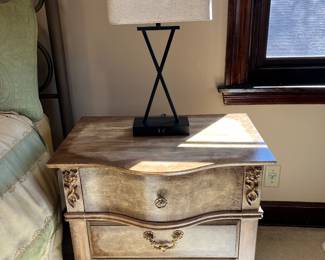 (2) nightstands and touch activated table lamps.....