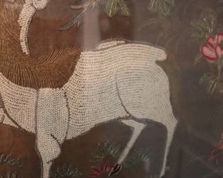 Antique Beaded Embroidery Panel