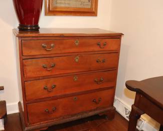 Antique 18th Century Cherry Chest Of Drawers