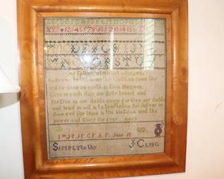 Antique Needlework Sampler
