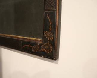 Antique ENGLISH JAPANNED WALL MIRROR