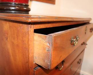 Antique 18th Century Cherry Chest Of Drawers