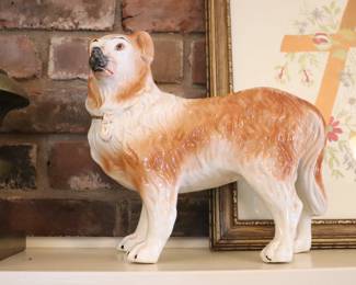 Pair of Staffordshire Standing Collie Dogs