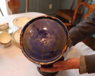 Antique Cobalt Tobacco Jars