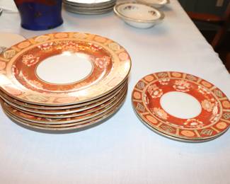 Antique Ashworth Gold Encrusted Imari Plates